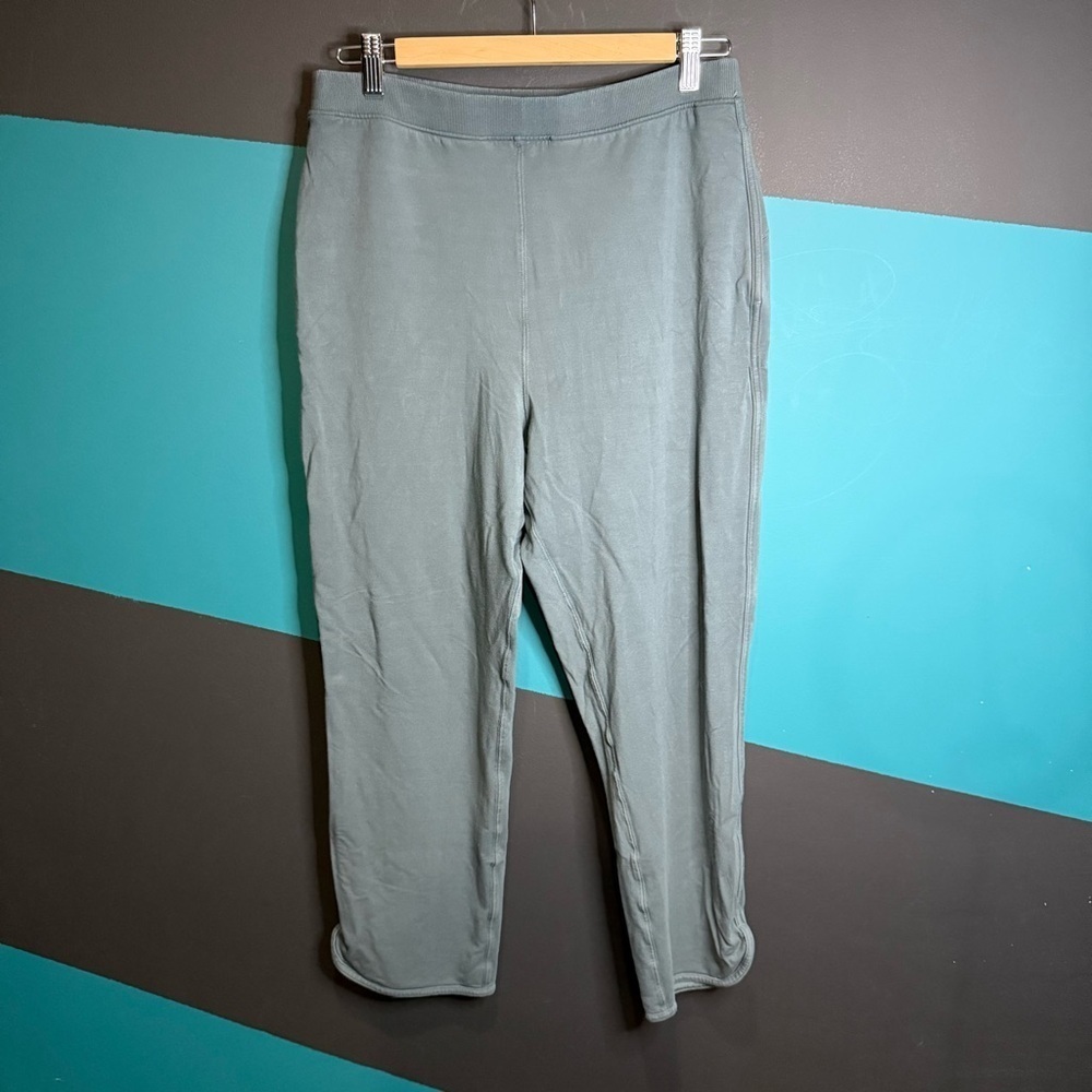 Lululemon Athletica Gray and Green Track Pants with Relaxed Fit cotton blend